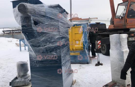 Отгрузка барабанного дробемета с ленточным транспортером (модель Q3210), г. Чайковский